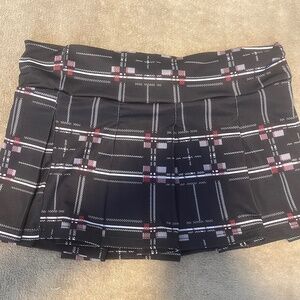 Black plain lingerie miniskirt